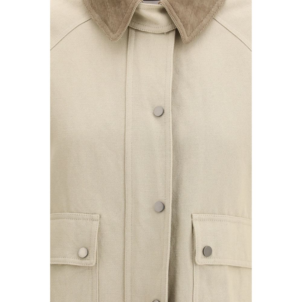 Brunello Cucinelli Beige Cotton Coat