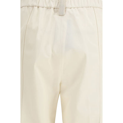 Fabiana Filippi Cream Cotton Casual Pants