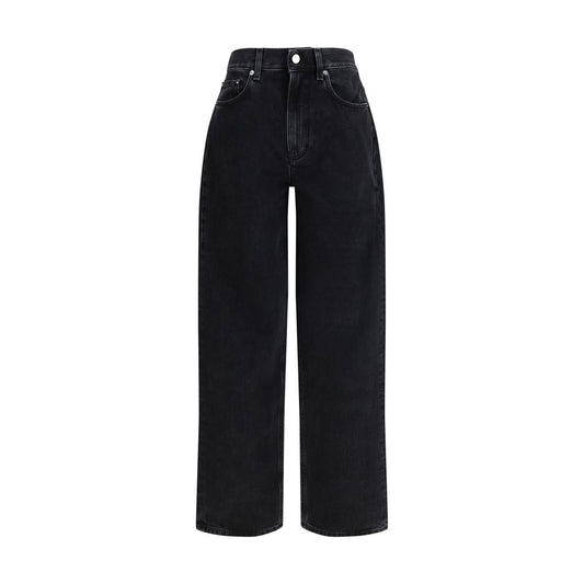 Loulou De Saison Gray Cotton Relaxed Fit Jeans