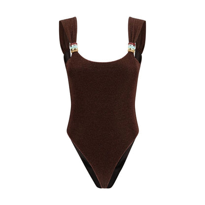 Oséree Brown Polyamide One-Piece Swimsuit
