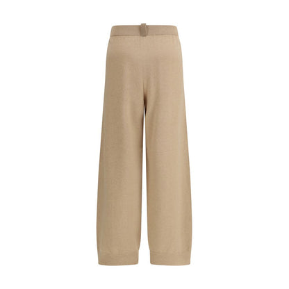 Fabiana Filippi Beige Fleece Wool Casual Pants