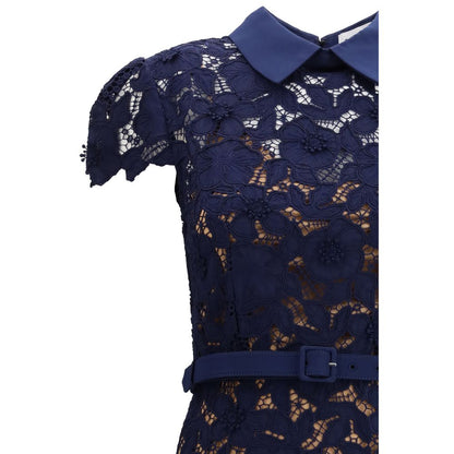 Self-Portrait Blue Polyester Cocktail Dress