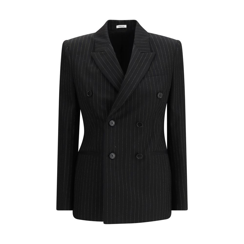 Blazer in lana nera Alexander McQueen