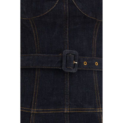 Self-Portrait Blue Cotton Casual Dress