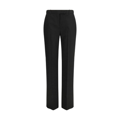 Pantaloni eleganti in lana nera Alexander McQueen
