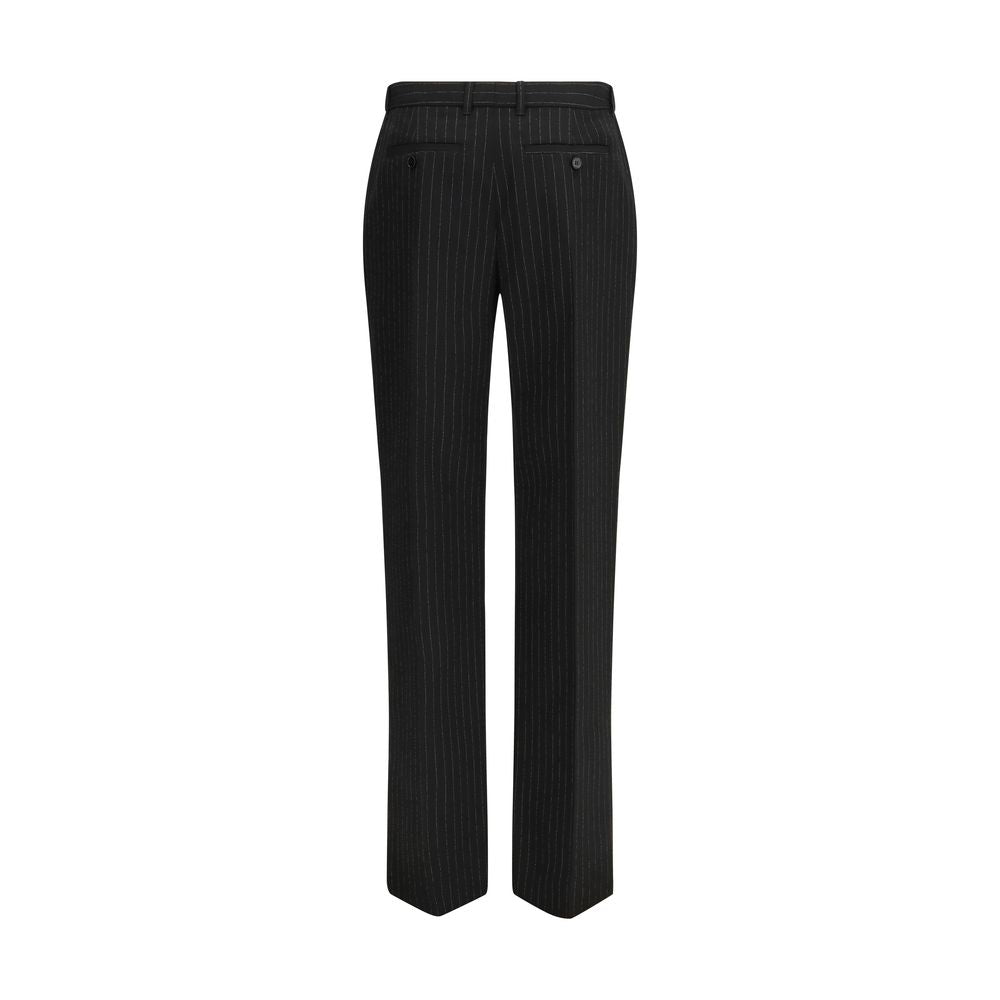 Pantaloni eleganti in lana nera Alexander McQueen