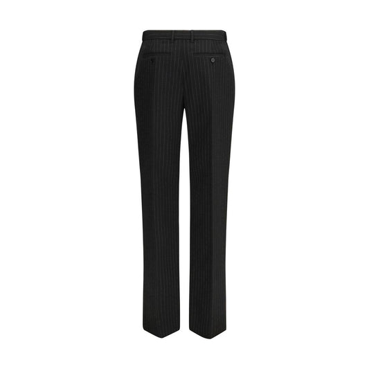 Pantaloni eleganti in lana nera Alexander McQueen