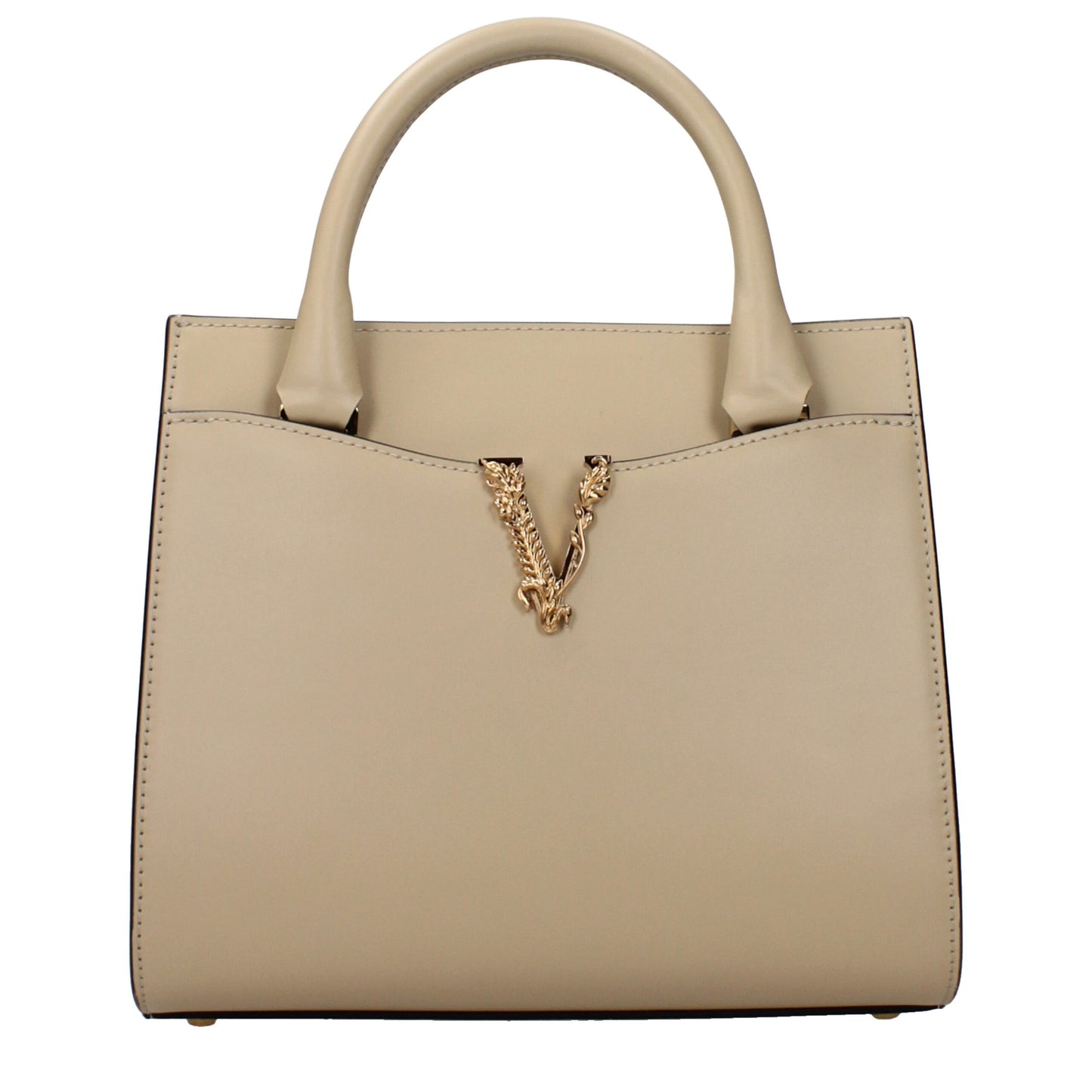 Versace Beige Leather Handbag