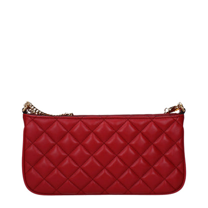 Versace Red Leather Crossbody Bag