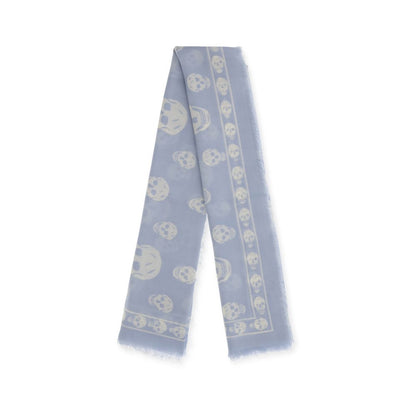 Alexander McQueen Light Blue Modal Scarf