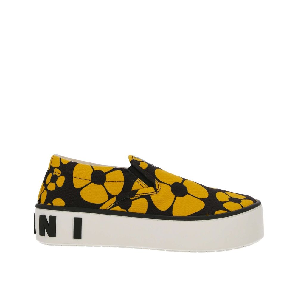 Marni Black Cotton Platform Sneakers