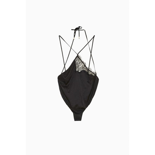 Patrizia Pepe Black Viscose Bodysuit