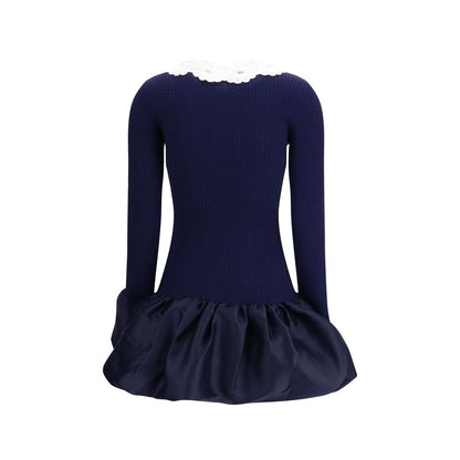 Self-Portrait Blue Viscose Cocktail Dress