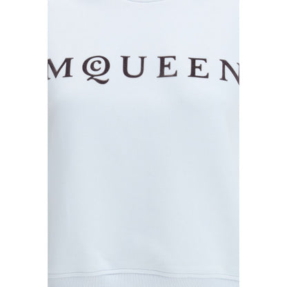 Alexander McQueen Light Blue Cotton Sweatshirt