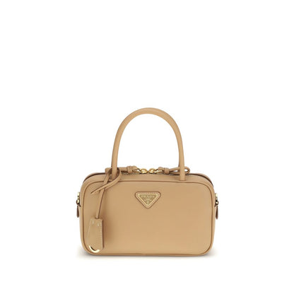Borsa a mano Prada Bos Taurus in pelle di vitello beige