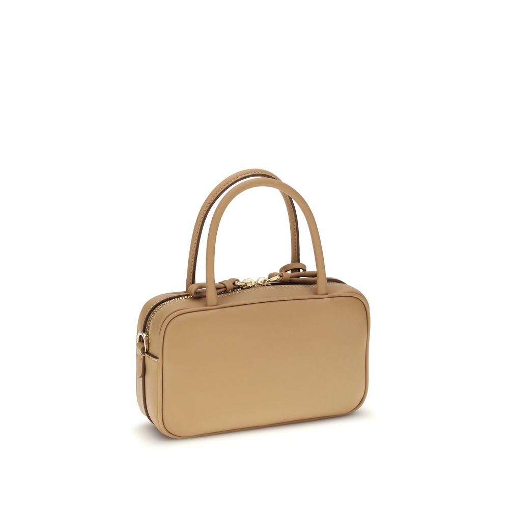 Borsa a mano Prada Bos Taurus in pelle di vitello beige