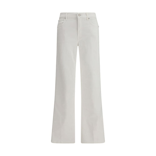 Jeans dritti in cotone bianco 7FOR