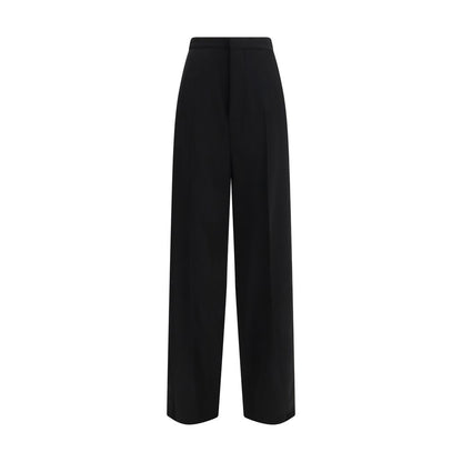 Pantaloni eleganti in cotone nero Balenciaga