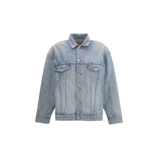 Giacca in denim di cotone blu Balenciaga