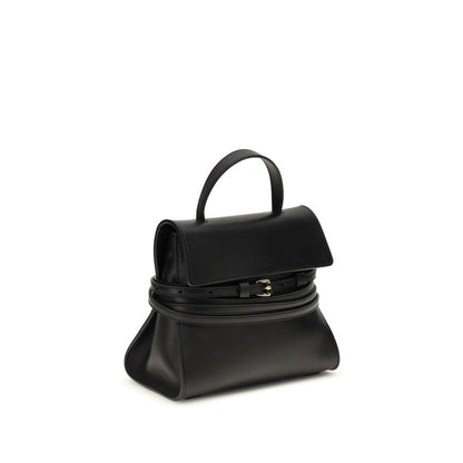 Borsa a mano Moschino Bos Taurus in pelle di vitello nera