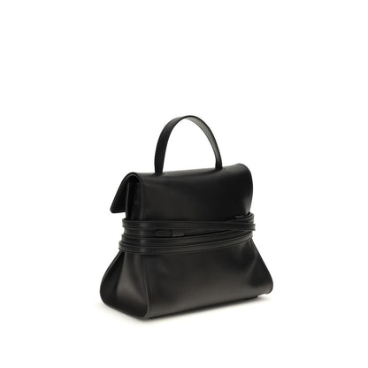 Borsa a mano Moschino Bos Taurus in pelle di vitello nera