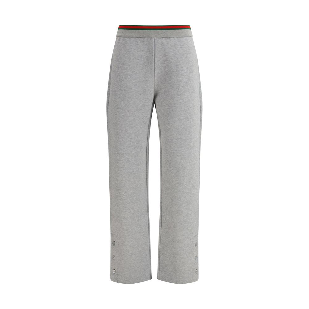 Pantaloni casual in cotone grigio Gucci