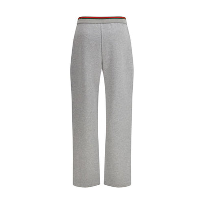 Pantaloni casual in cotone grigio Gucci
