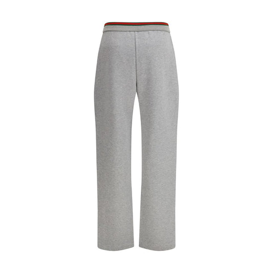Pantaloni casual in cotone grigio Gucci