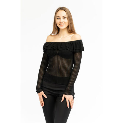 Patrizia Pepe Black Viscose Sweatshirt