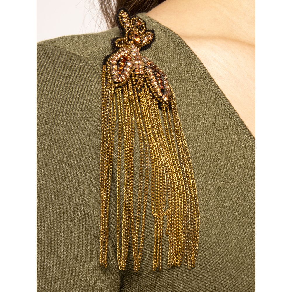 Patrizia Pepe Green Viscose Sweatshirt