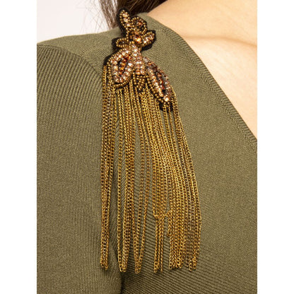 Patrizia Pepe Green Viscose Sweatshirt