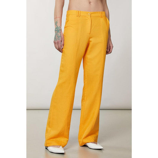 Patrizia Pepe Orange Viscose Casual Pants