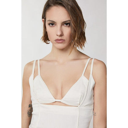 Patrizia Pepe White Flax Casual Dress