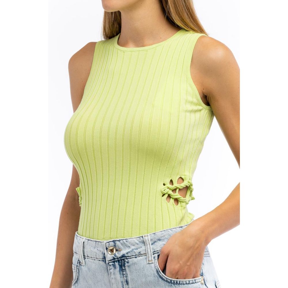 Patrizia Pepe Yellow Viscose Bodysuit