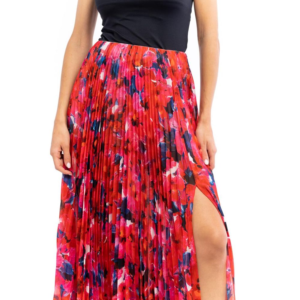 Patrizia Pepe Red Polyester Long Skirt