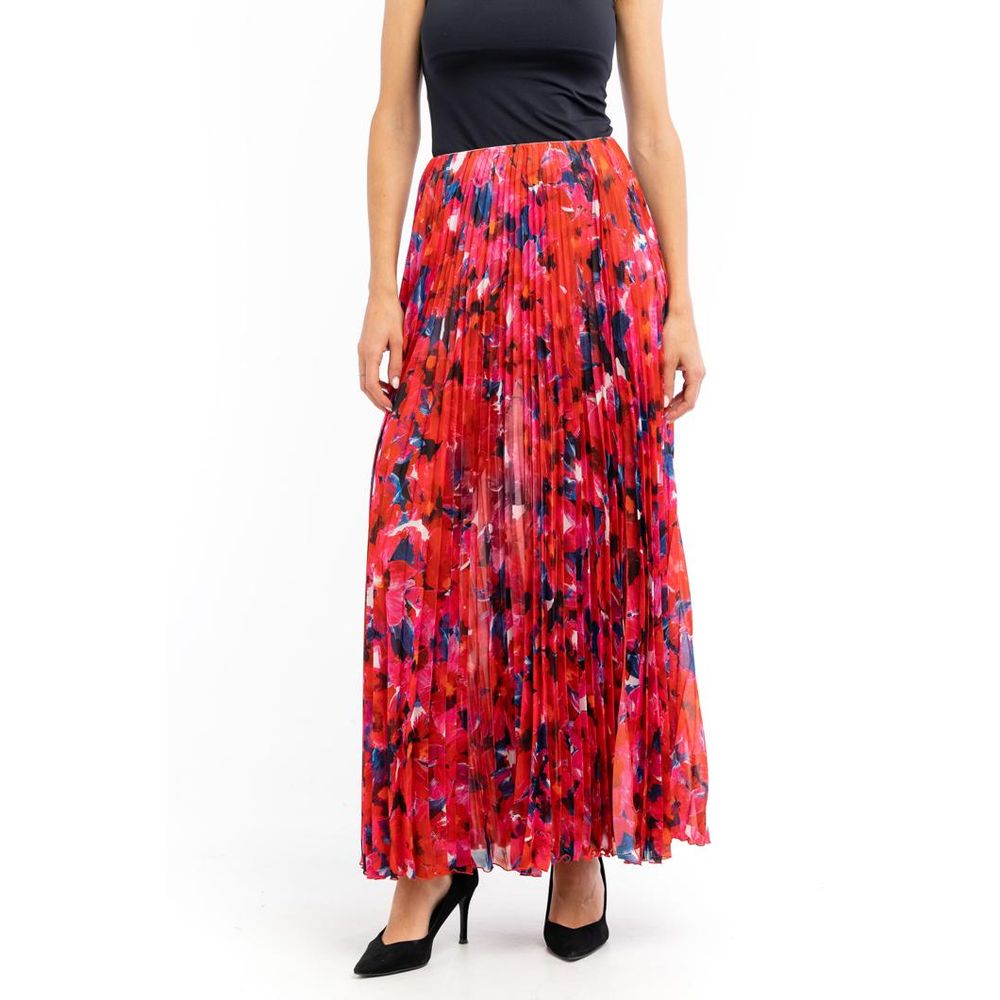 Patrizia Pepe Red Polyester Long Skirt