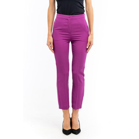 Patrizia Pepe Purple Polyester Casual Pants