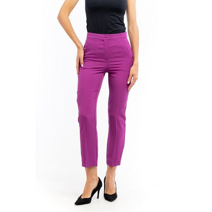 Patrizia Pepe Purple Polyester Casual Pants