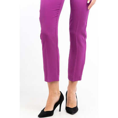 Patrizia Pepe Purple Polyester Casual Pants