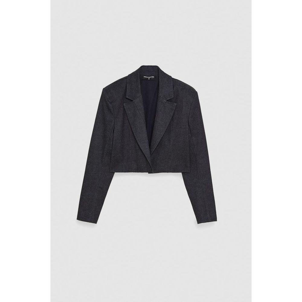Patrizia Pepe Navy Blue Cotton Blazer