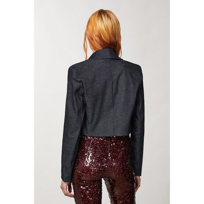 Patrizia Pepe Navy Blue Cotton Blazer