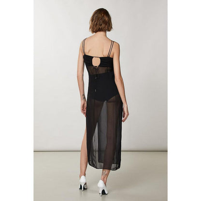 Patrizia Pepe Black Viscose Cocktail Dress
