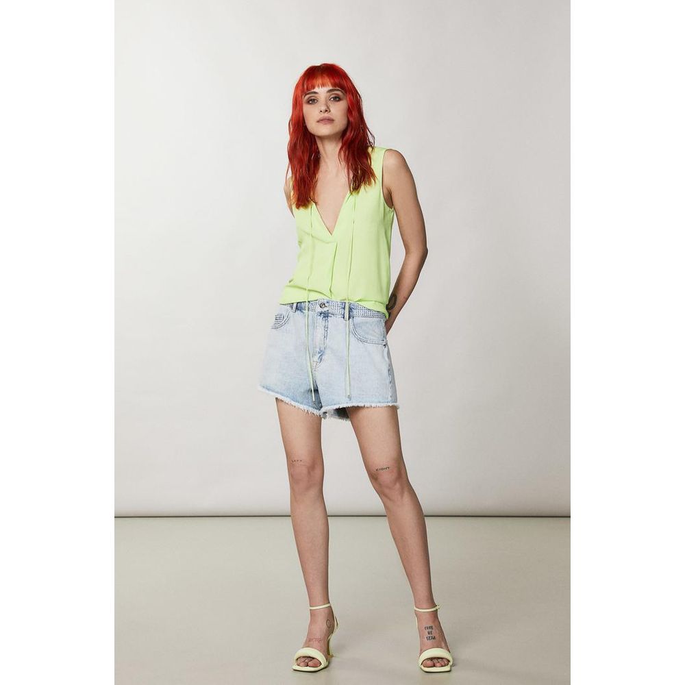 Patrizia Pepe Yellow Denim Shorts