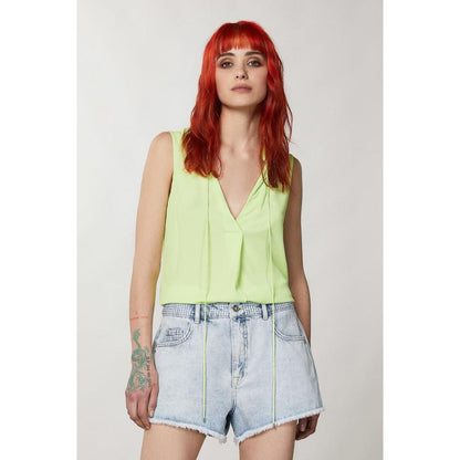 Patrizia Pepe Yellow Denim Shorts