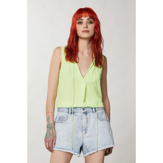 Patrizia Pepe Yellow Denim Shorts