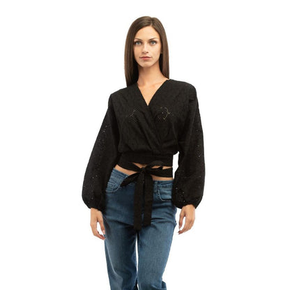 Patrizia Pepe Black Cotton Blouse