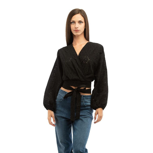 Patrizia Pepe Black Cotton Blouse