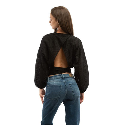 Patrizia Pepe Black Cotton Blouse