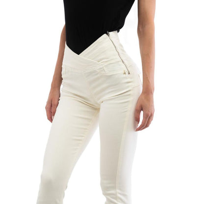 Patrizia Pepe White Cotton Skinny Pants