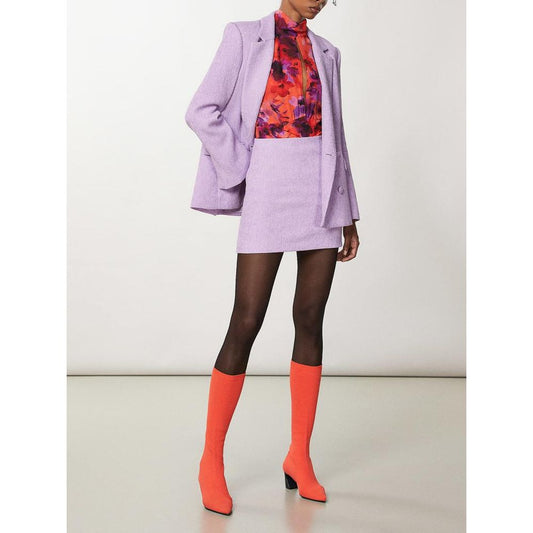 Patrizia Pepe Purple Polyester Mini Skirt